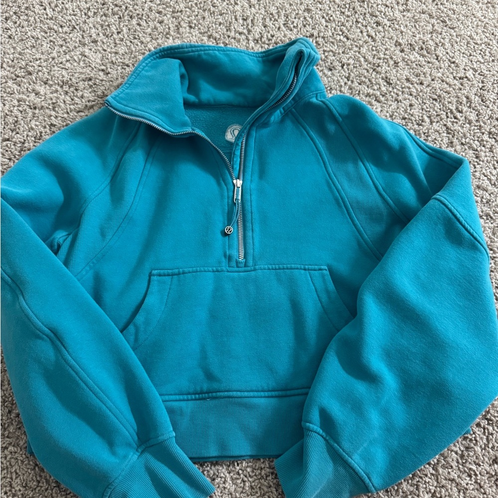 Teal Scuba quarter zip
